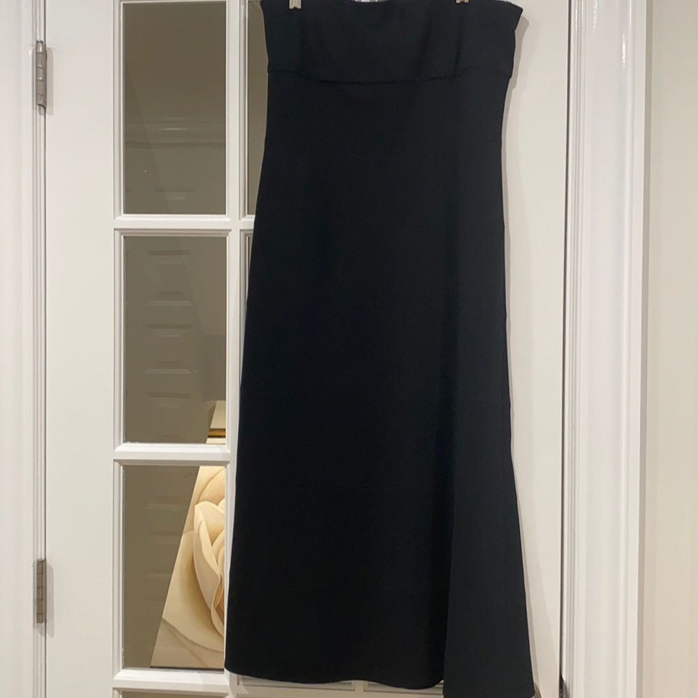 Charles Chang Lima Black Strapless A-line cocktail dress Size 8 spandex/viscose